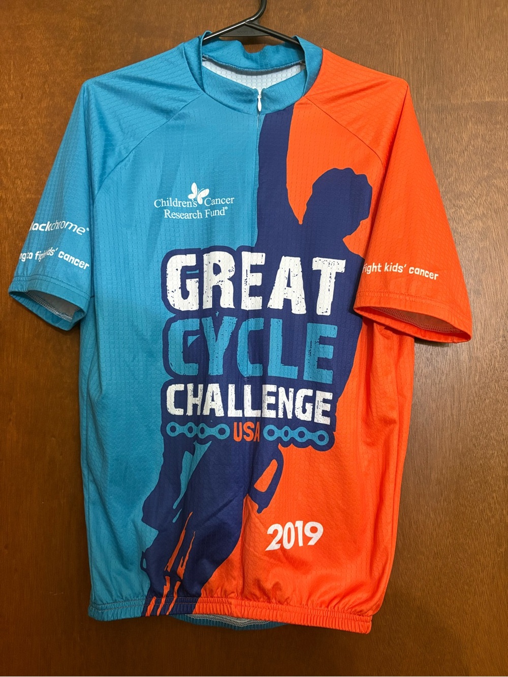 Great Cycle Challenge USA 2019 Men's Cycling Jersey in Teal & Orange